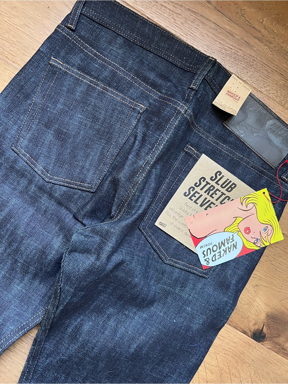 Naked and Famous Slub Stretch Selvedge Jeans Dark Indigo Weird Guy 32 019643 - Picture 12 of 13